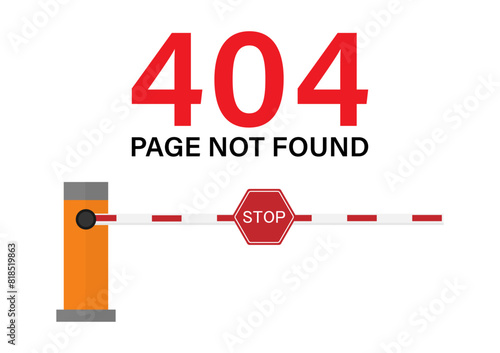 404 Error Page Not Found. Vector Illustration. 