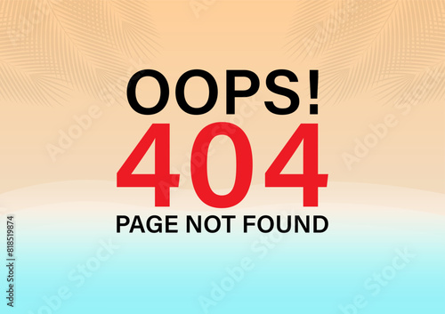 404 Error Page Not Found. Vector Illustration. 