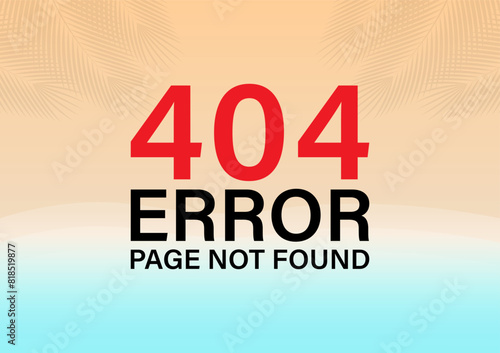404 Error Page Not Found. Vector Illustration. 