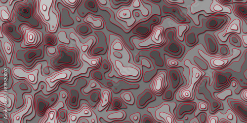Abstract topology topographic line map 