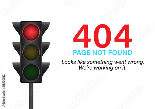 404 Error Page Not Found. Vector Illustration. 