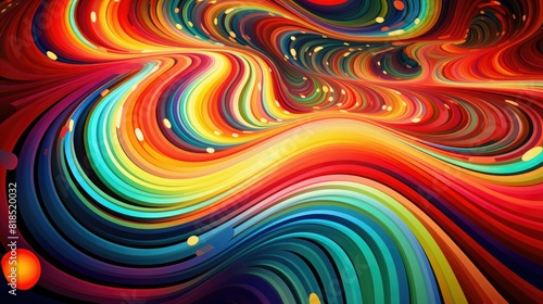 Dynamic holographic patterns swirling and shifting in vibrant colors
