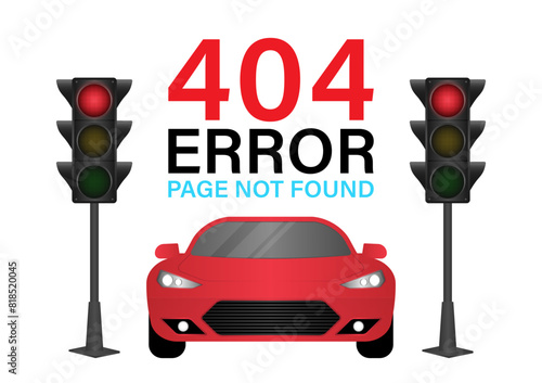 404 Error Page Not Found. Vector Illustration. 