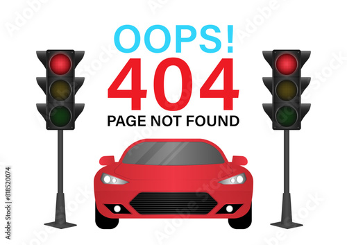 404 Error Page Not Found. Vector Illustration. 