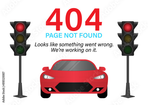 404 Error Page Not Found. Vector Illustration. 