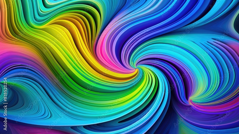 Fototapeta premium Dynamic holographic patterns swirling and shifting in vibrant colors