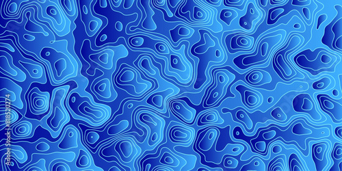 Abstract topology topographic line map 