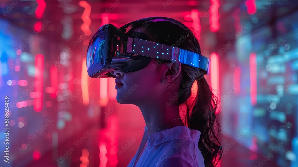 Virtual reality immersion in an augmented reality setup, exploring innovative tech startups in wearable technology