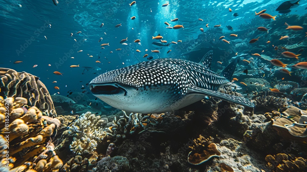 Wildlife tourism capturing close encounters with marine life during a scuba diving expedition Wildlife tourism capturing close encounters with marine life during a scuba diving expedition