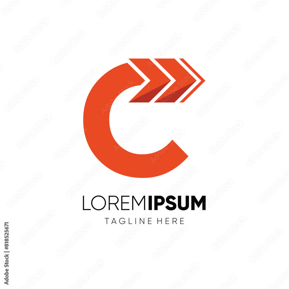 Letter C Forward Arrow Logo Design Vector Icon Graphic Symbol Emblem Illustration Letter C Forward Arrow Logo Design Vector Icon Graphic Symbol Emblem Illustration