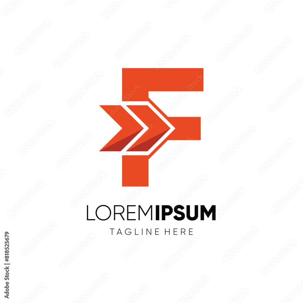 Letter F Forward Arrow Logo Design Vector Icon Graphic Symbol Emblem Illustration Letter F Forward Arrow Logo Design Vector Icon Graphic Symbol Emblem Illustration