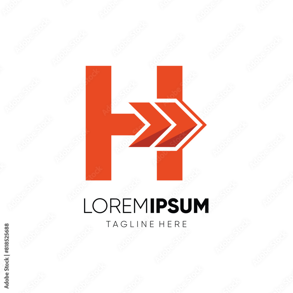 Letter H Forward Arrow Logo Design Vector Icon Graphic Symbol Emblem Illustration Letter H Forward Arrow Logo Design Vector Icon Graphic Symbol Emblem Illustration