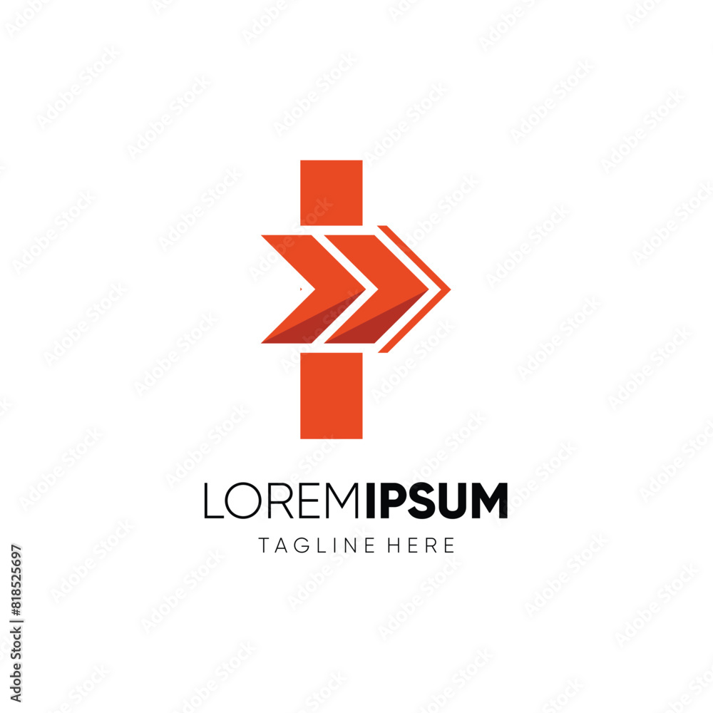 Letter I Forward Arrow Logo Design Vector Icon Graphic Symbol Emblem Illustration Letter I Forward Arrow Logo Design Vector Icon Graphic Symbol Emblem Illustration