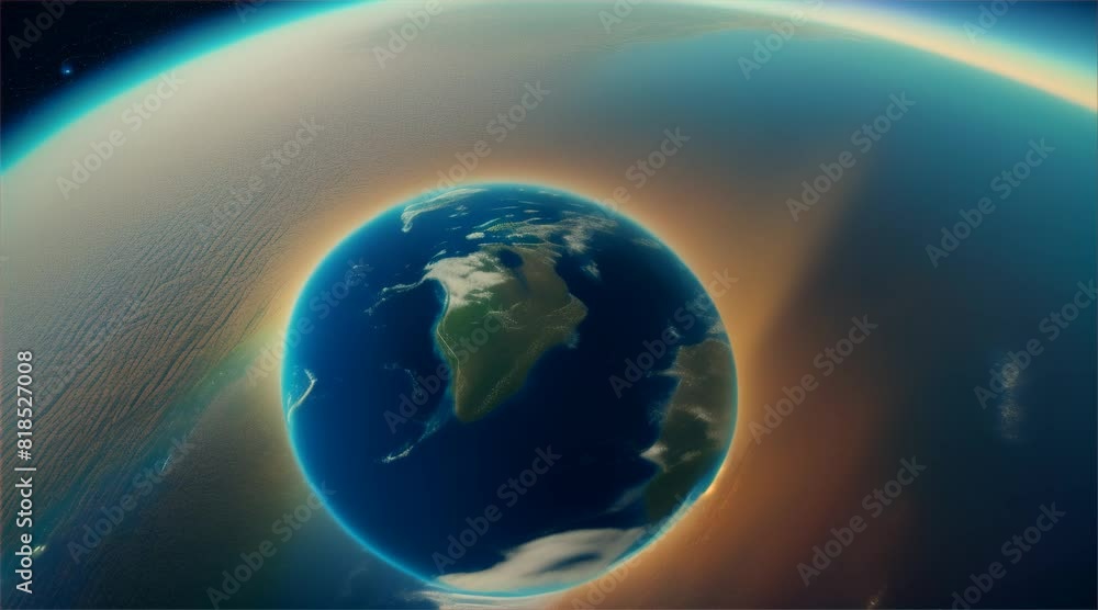 Planet Earth viewed from space with some clouds. 3D illustration Planet Earth viewed from space with some clouds. 3D illustration