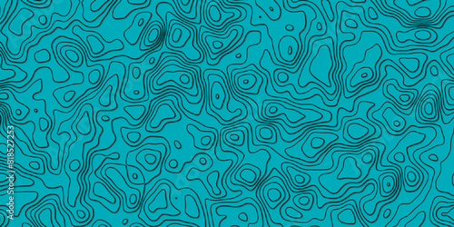 Abstract topography wavy line map.