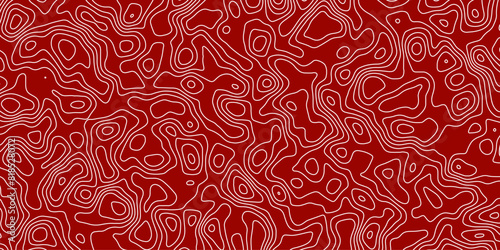 Abstract topography wavy line map.