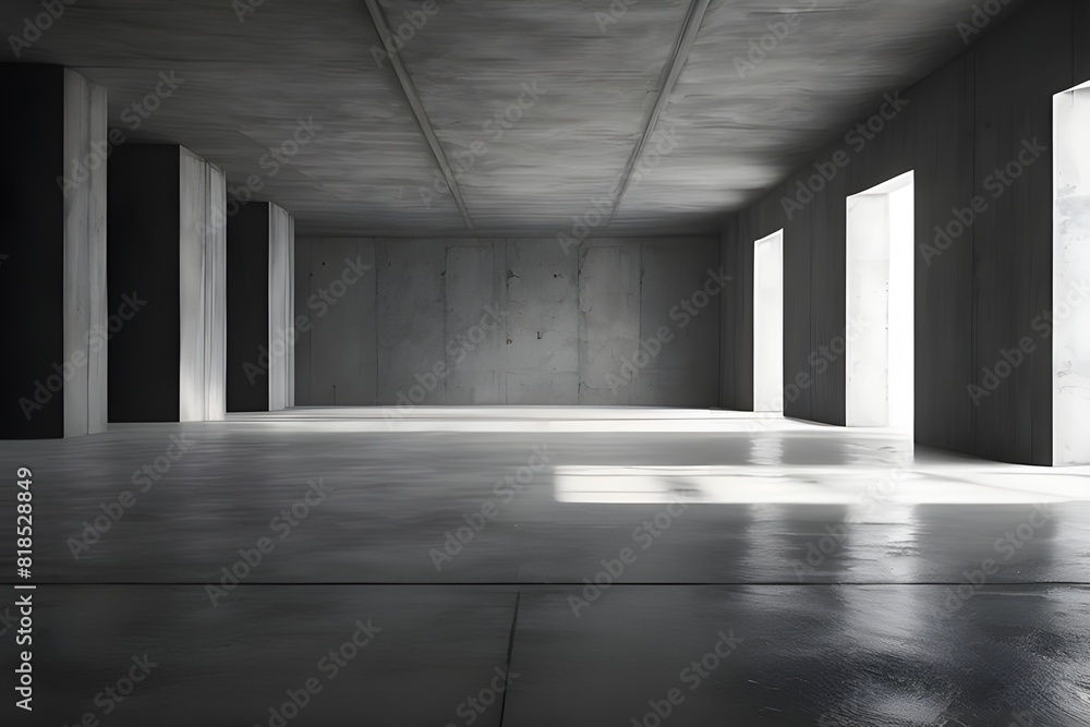 Empty dark abstract concrete room interior. 3d render illustration Empty dark abstract concrete room interior. 3d render illustration
