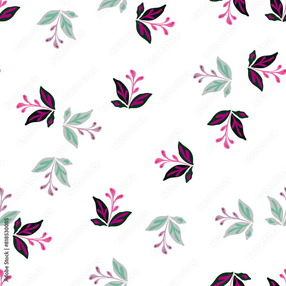 Elegant seamless pattern featuring hand-drawn leaves and florals, perfect for eco-friendly textile and wallpaper designs. Elegant seamless pattern featuring hand-drawn leaves and florals, perfect for eco-friendly textile and wallpaper designs.