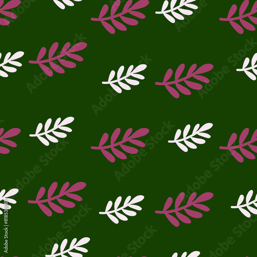 Artistic seamless foliage design  blending abstract and organic elements for versatile use in fashion  paper goods  and home decor.