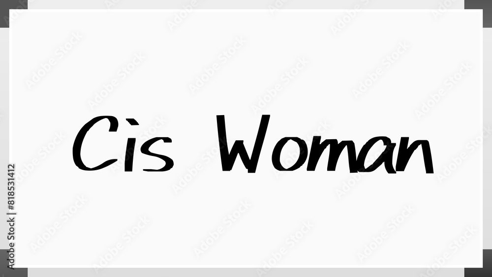 Cis Woman のホワイトボード風イラスト Cis Woman のホワイトボード風イラスト