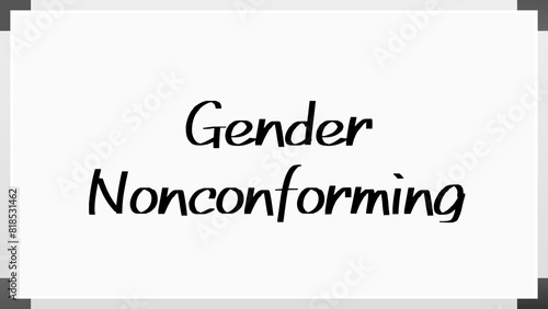 Gender Nonconforming のホワイトボード風イラスト