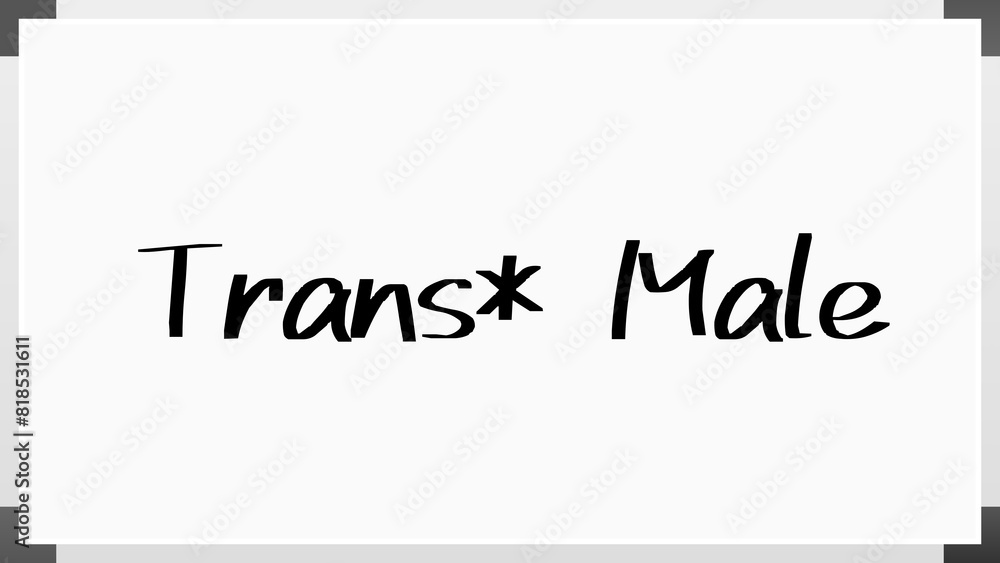 Trans* Male のホワイトボード風イラスト Trans* Male のホワイトボード風イラスト