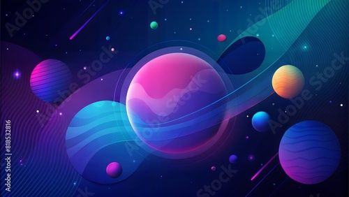 An abstract background spaces, modern gradient vibrant, for the presentation, dark