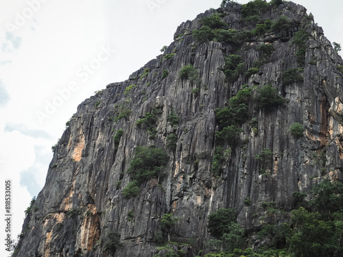 Limestone mountains, close-up photography of beautiful nature