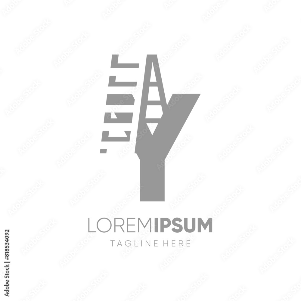 Letter Y Ladder Logo Design Vector Icon Graphic Emblem Symbol Illustration Letter Y Ladder Logo Design Vector Icon Graphic Emblem Symbol Illustration