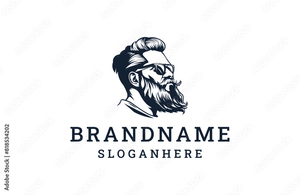 Man logo style icon design template flat vector Man logo style icon design template flat vector