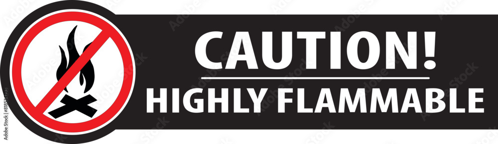 Highly flammable sign notice vector.eps Highly flammable sign notice vector.eps
