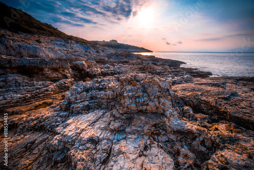 summer sunset view  Kamenjak cape  Premantura peninsula  . national park near Pula and Rabac  Istria  Croatia  Europe