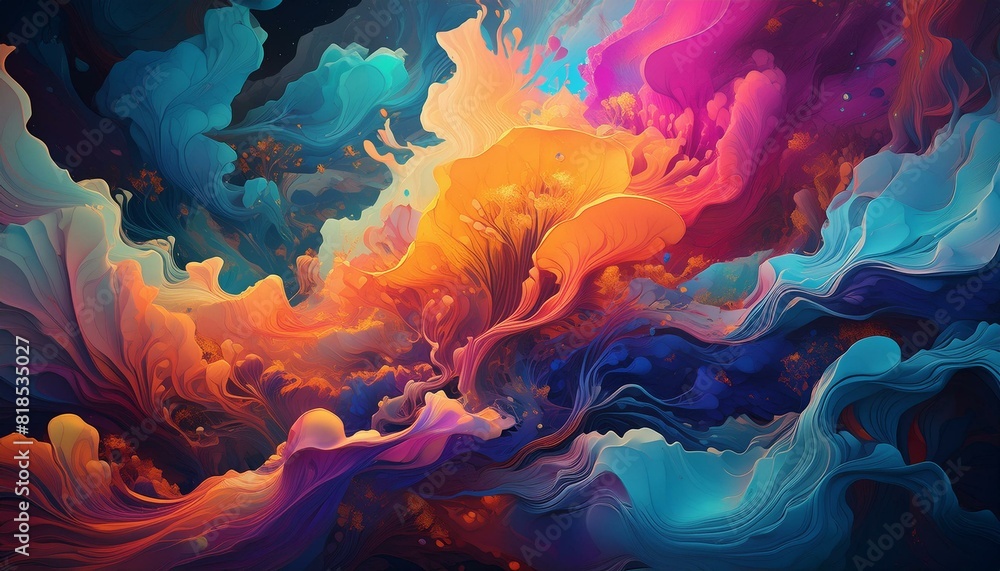 Unique design of nature by using inks Unique design of nature by using inks