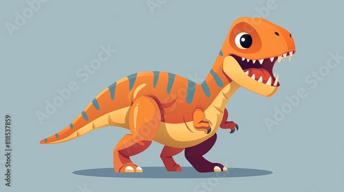 Dinosaur animal illustration vector cartoon dino cute prehistoric character design tyranno
