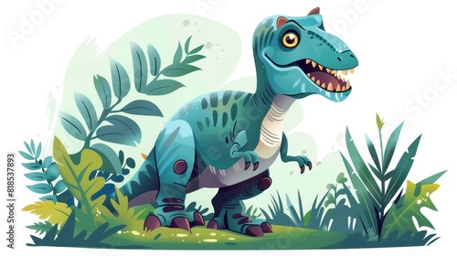Dinosaur animal illustration vector cartoon dino cute prehistoric character design tyranno  © MOUISITON