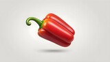 A bell pepper icon with red fruit and green stem upscaled_2