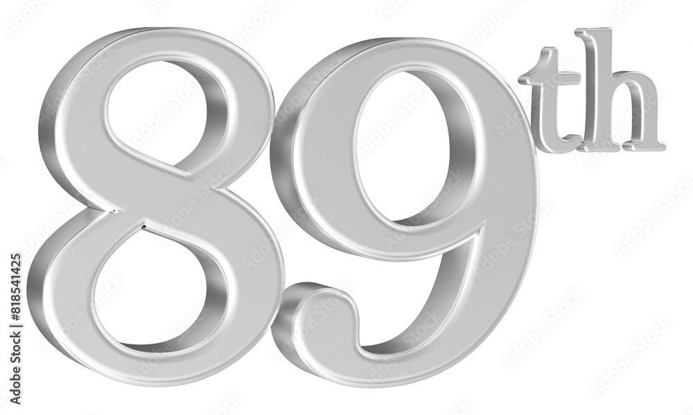 89th anniversary number silver 3d 89th anniversary number silver 3d