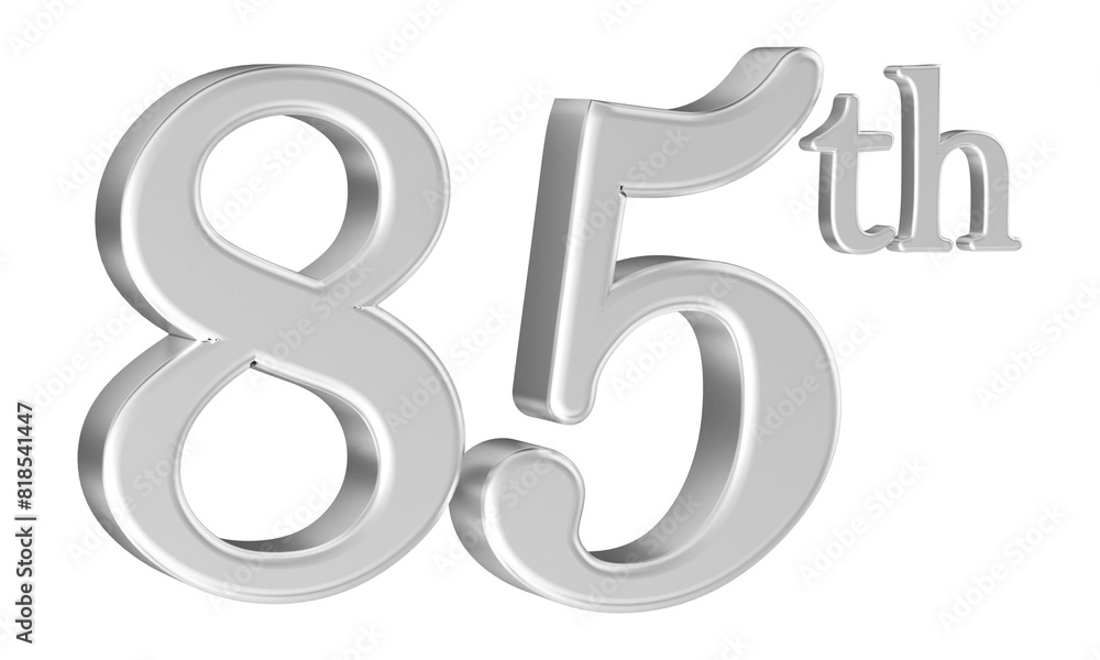 85th anniversary number silver 3d 85th anniversary number silver 3d