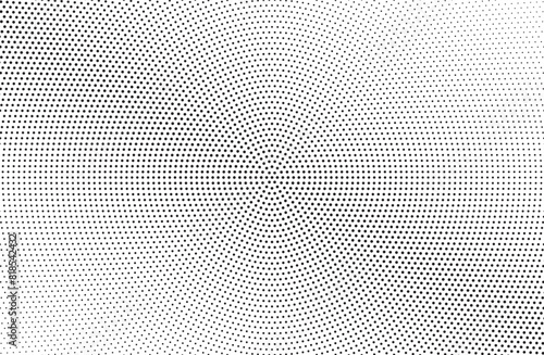 Halftone vector background. Monochrome halftone pattern. Abstract geometric dots background. Pop Art comic gradient black white texture. Design for presentation banner  poster  flyer  business card.