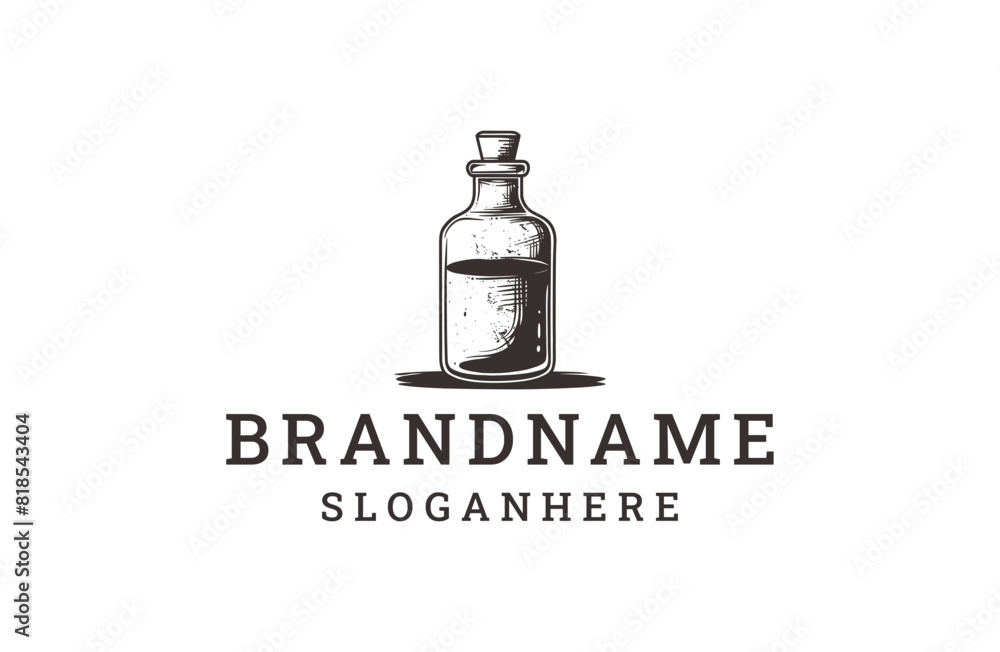 Medicine bottle logo style icon design template flat vector Medicine bottle logo style icon design template flat vector