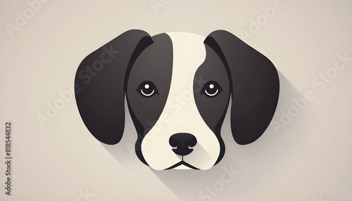 A dog icon with floppy ears upscaled_3 photo
