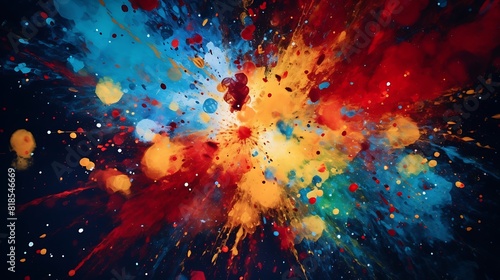 abstract colorful background with paint splash