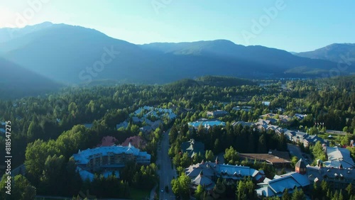 Epic Aerial Reveal of Whistler Canada in Summer Season