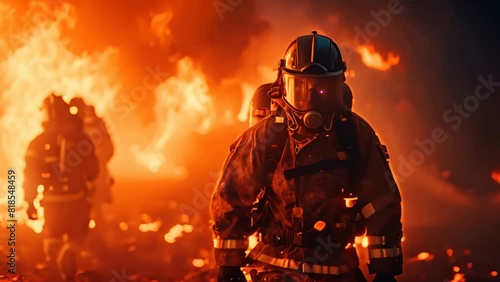 The rescue teams combat fires and rescue those trapped by flames.