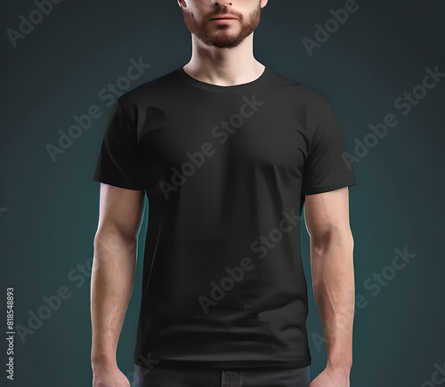 man in black t shirt