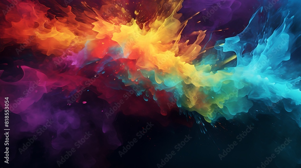 Obraz premium abstract colorful background with paint splash
