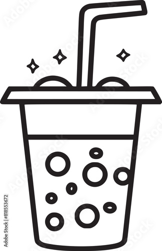 Milk drink cocktail icon outline vector. Soy food. Vegan product