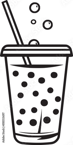 Milk drink cocktail icon outline vector. Soy food. Vegan product