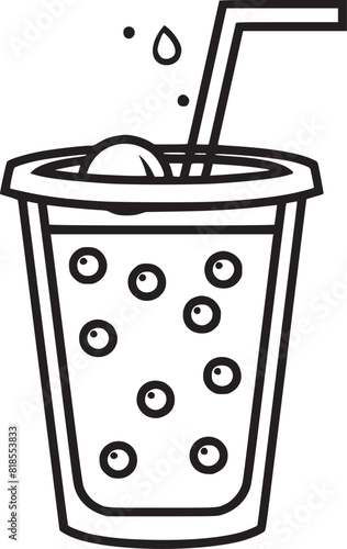 Milk drink cocktail icon outline vector. Soy food. Vegan product
