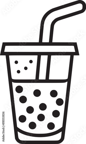 Milk drink cocktail icon outline vector. Soy food. Vegan product
